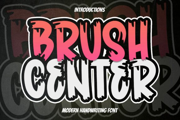Brush Center: The Vibrant Display Font for Makers