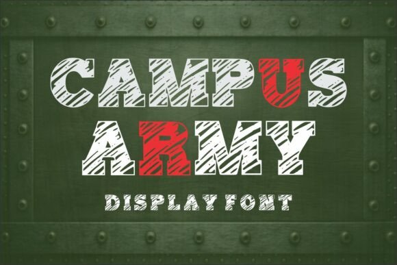 Campus Army: The Bold Sports Display Font for Makers