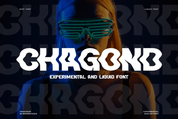 Chagond Typeface: Bold Liquid Design for Modern Editors