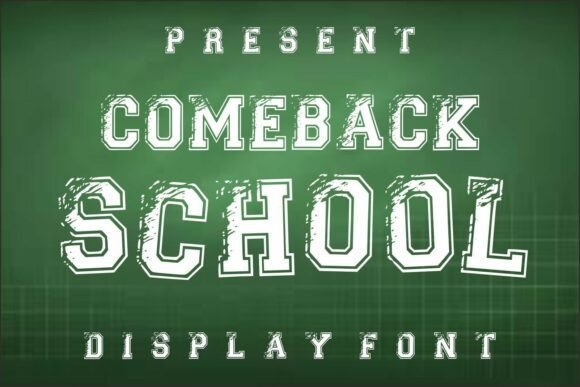 Comeback School: A Bold Display Font for Editorial Impact