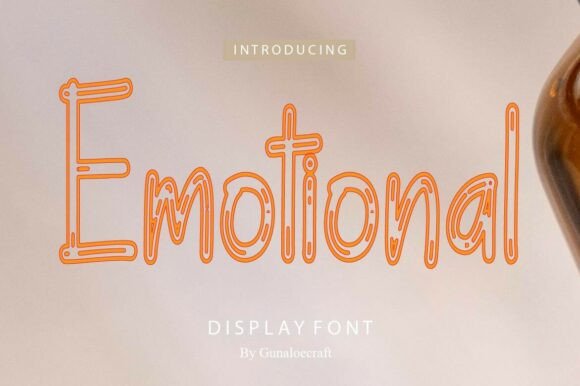 Emotional Font Review: A Brush Shadow Display Typeface