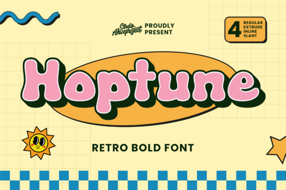 Hoptune: A Retro Display Font for Bold Web Headers