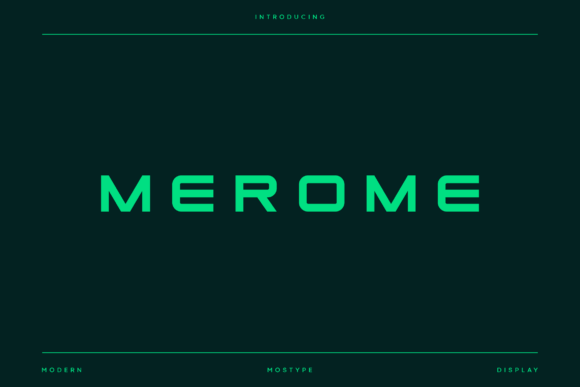 Merome Font: Crafting Modern Brand Identities with All-Caps Style