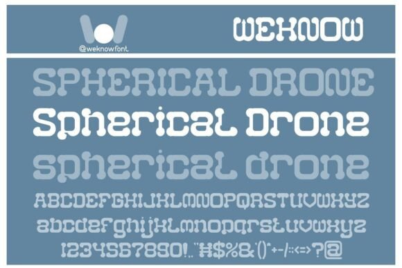 Spherical Drone: A Futuristic Display Font for Modern Makers