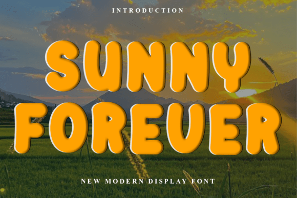 Sunny Forever: A Soft Display Font for Editorial Design