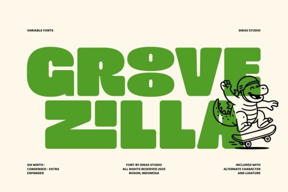 Using Dks Groovezilla Regular for Retro Branding Projects