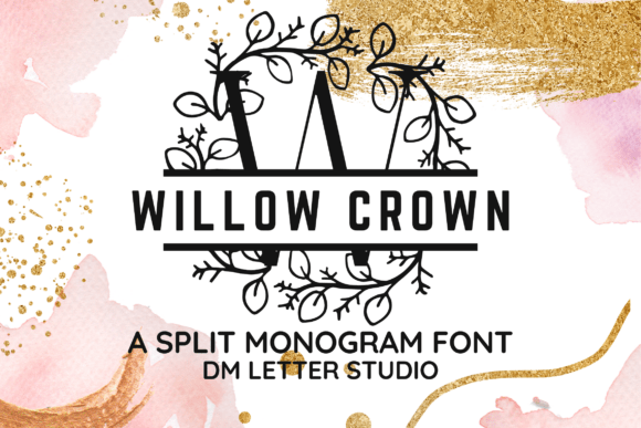 Willow Crown Split Monogram Font for Bold Campaigns